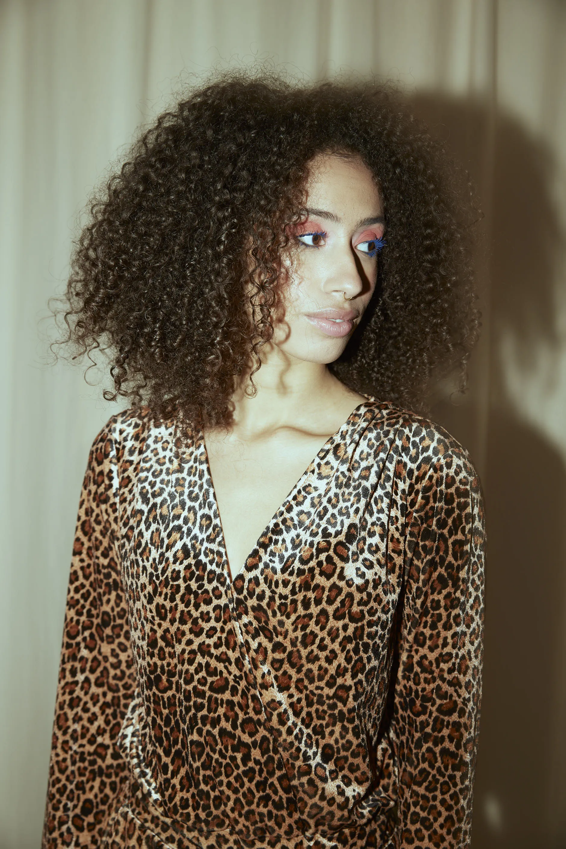 Angela Velour Jumpsuit - Leopard
