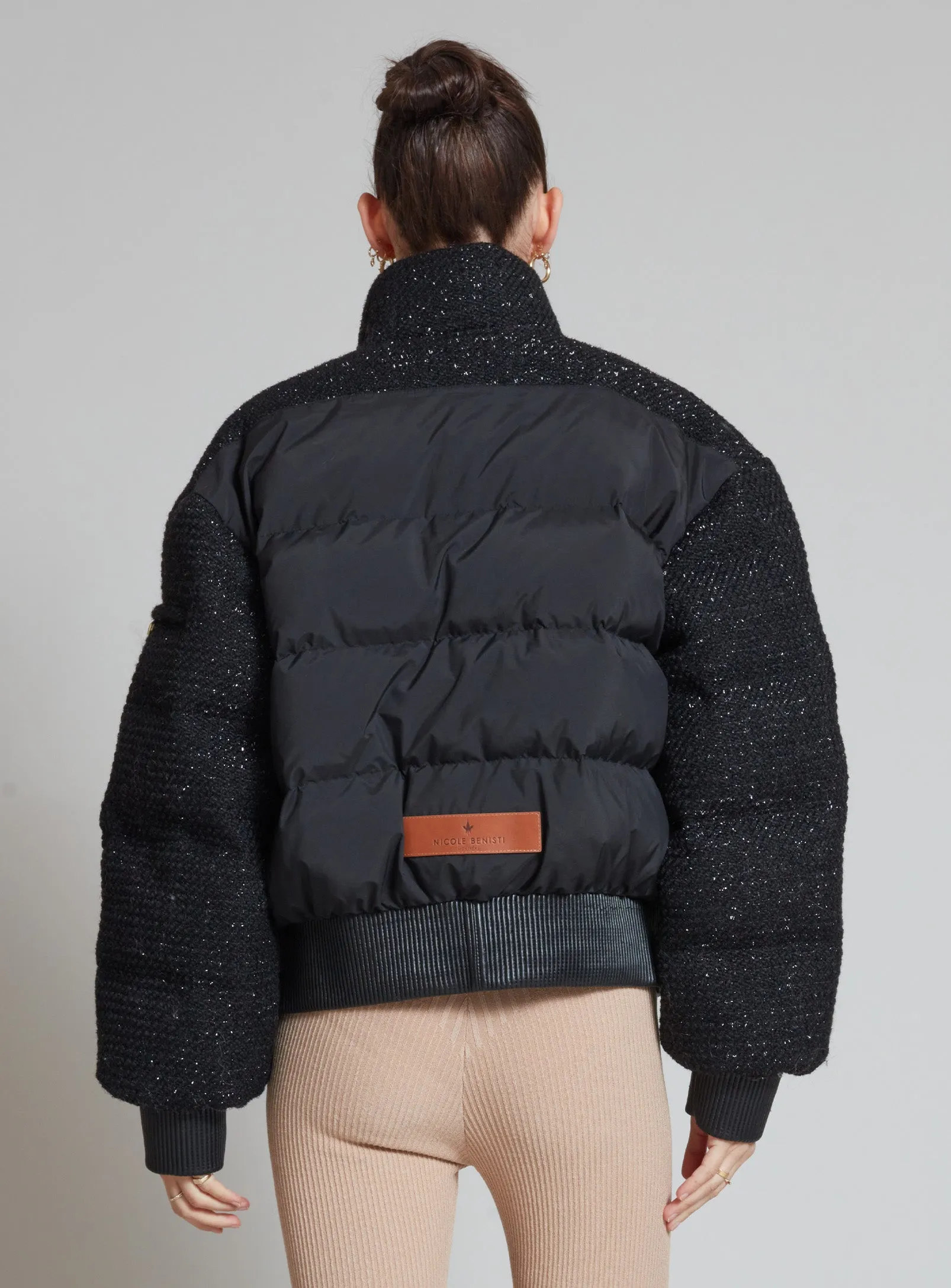 BROOKLYN | TWEED NOIR BOMBER JACKET