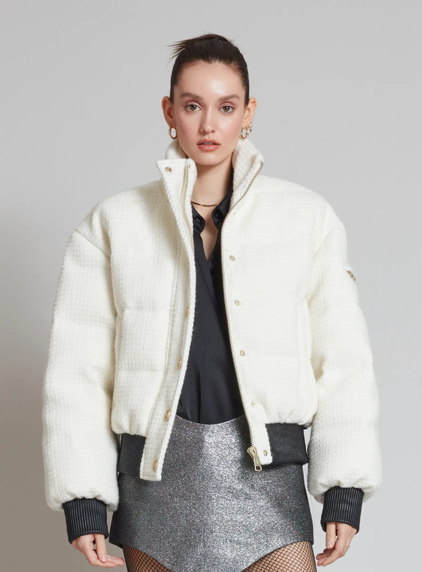 BROOKLYN | TWEED NOIR BOMBER JACKET