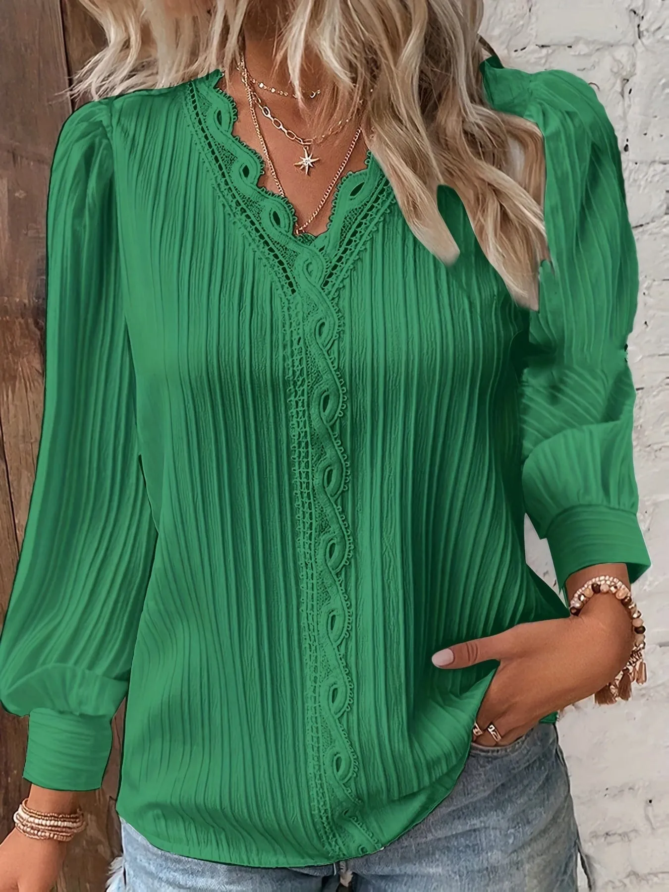 Casual Knit Cardigan with Lace Trim