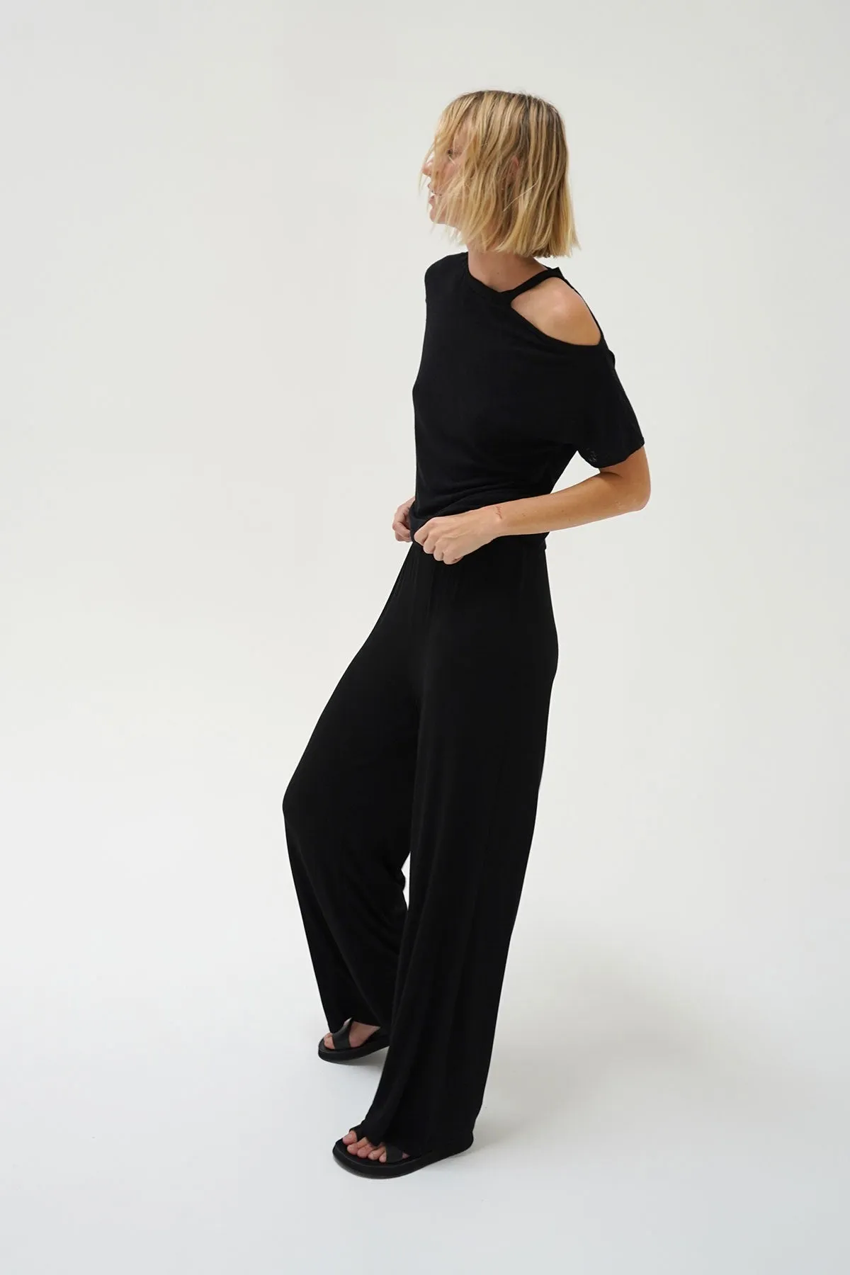 Celeste Brushed Tee - Black