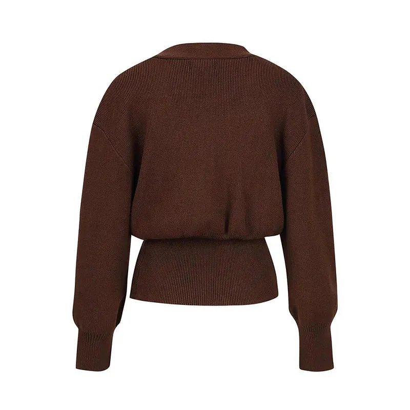 Chic VAN V-Neck Knit golden one button seater