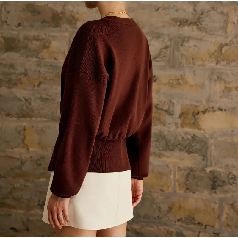Chic VAN V-Neck Knit golden one button seater