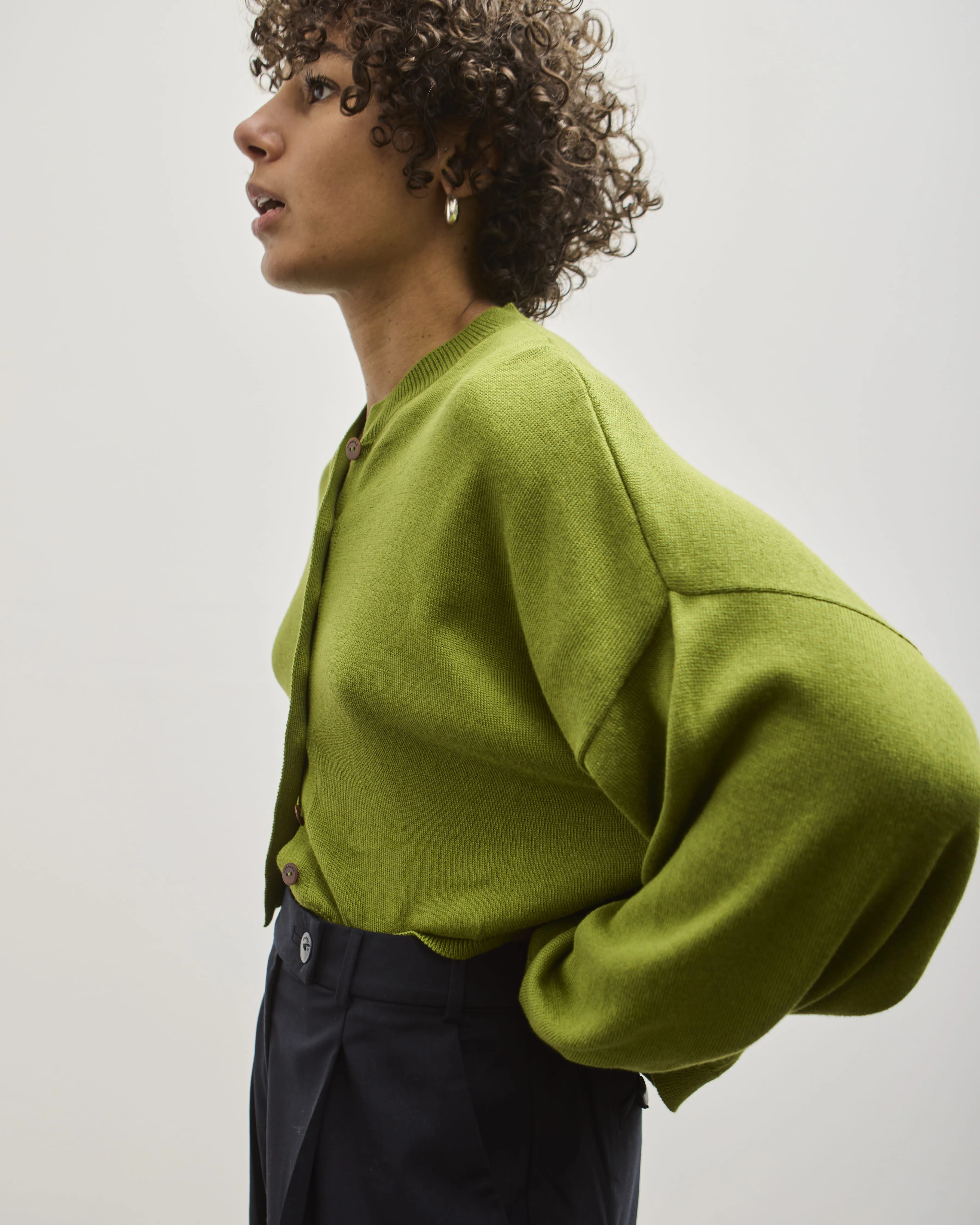 Cordera Cotton & Cashmere Cardigan, Woodbine