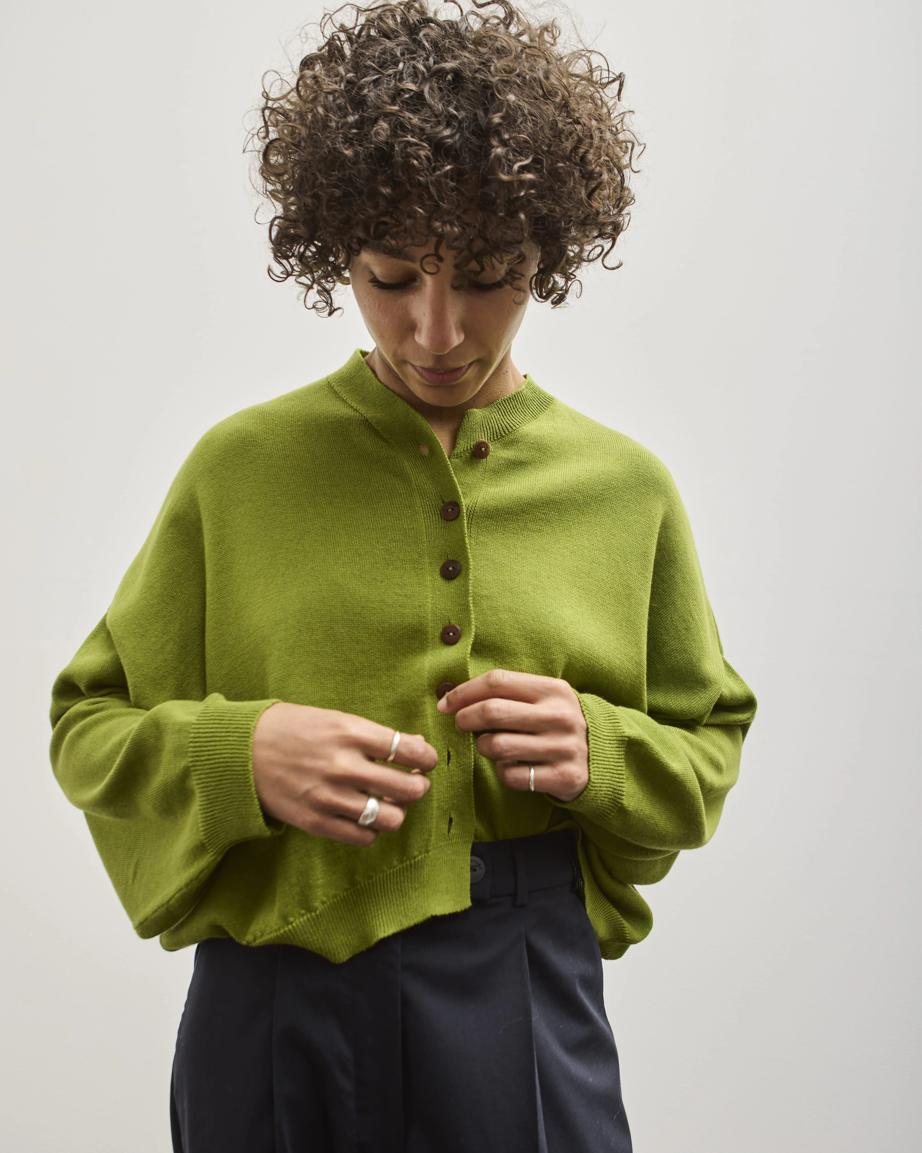 Cordera Cotton & Cashmere Cardigan, Woodbine