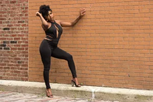 Cut Out Black Jumpsuit
