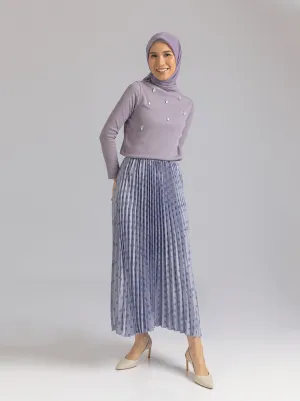 DIVYA EMB TOP LILAC