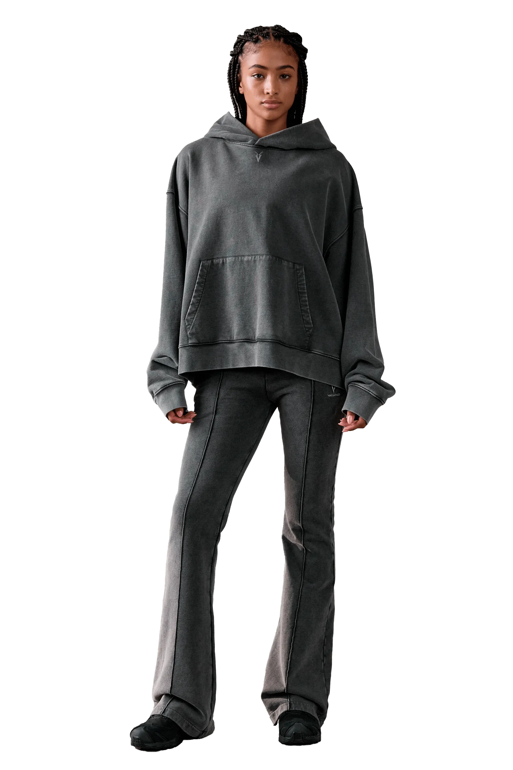 FLARED JOGGERS - Gray Vintage