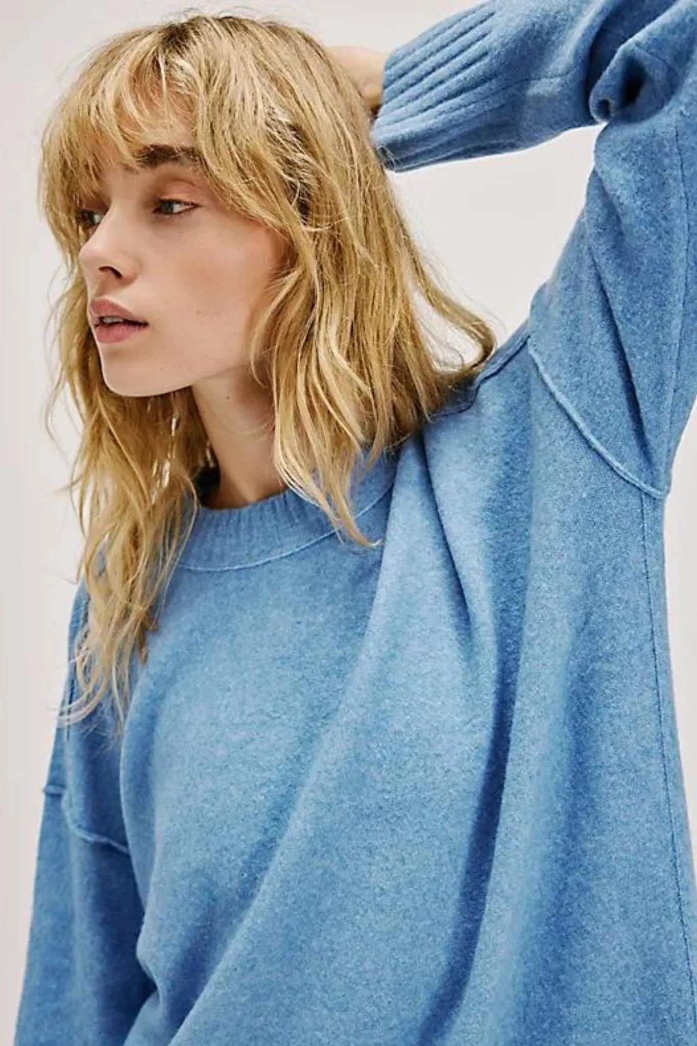 Free People: Phoebe Pullover in Waterfall Heather