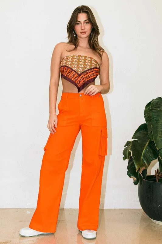 High Rise Cargo Pants