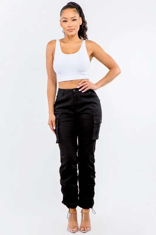 High Rise Shirred Cargo
