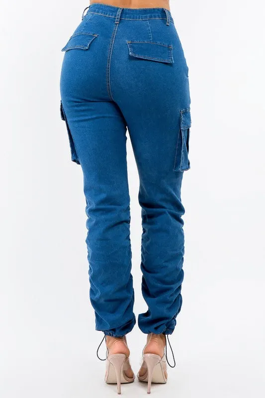 High Rise Shirred Cargo