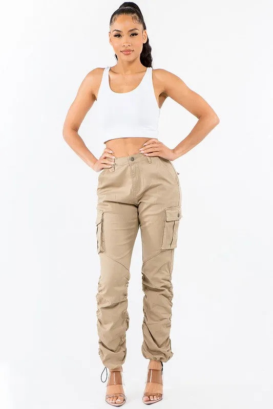 High Rise Shirred Cargo