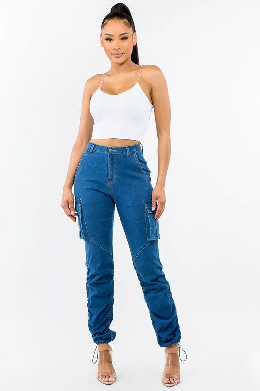 High Rise Shirred Cargo