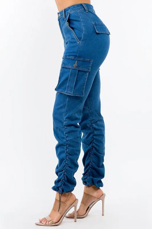 High Rise Shirred Cargo