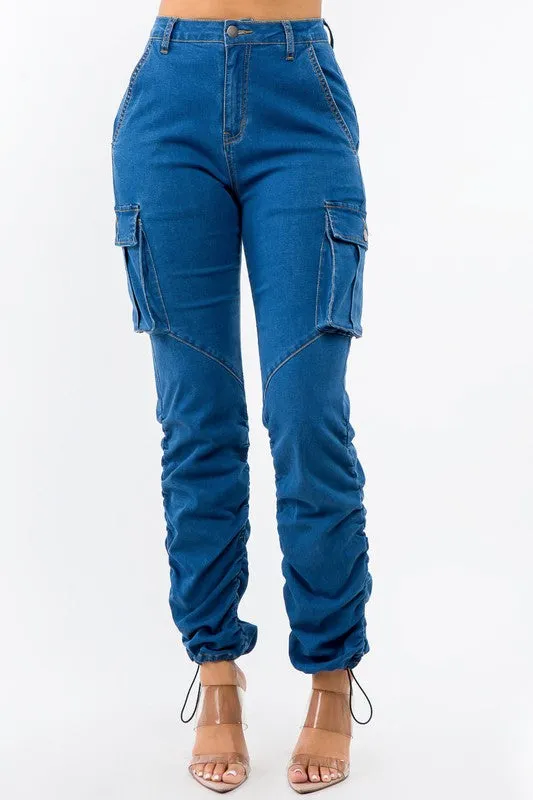 High Rise Shirred Cargo