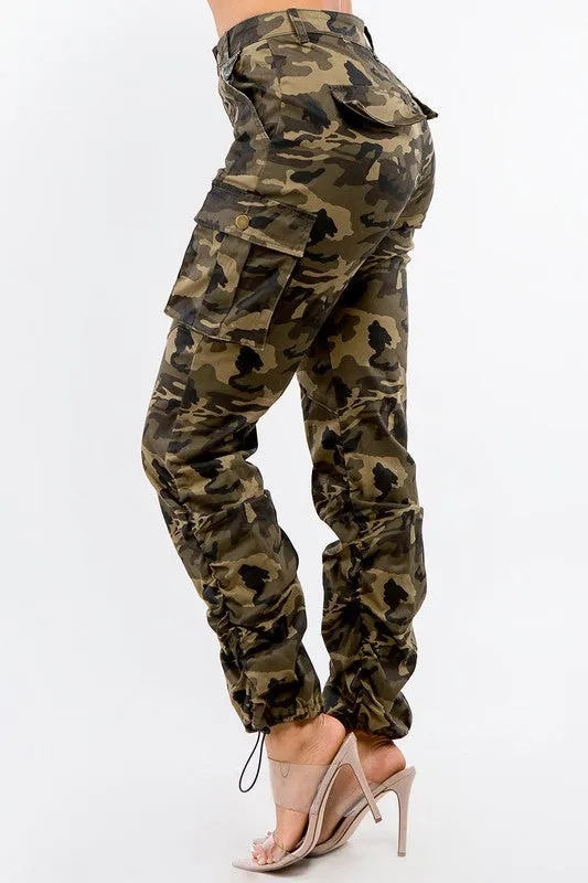 High Rise Shirred Cargo