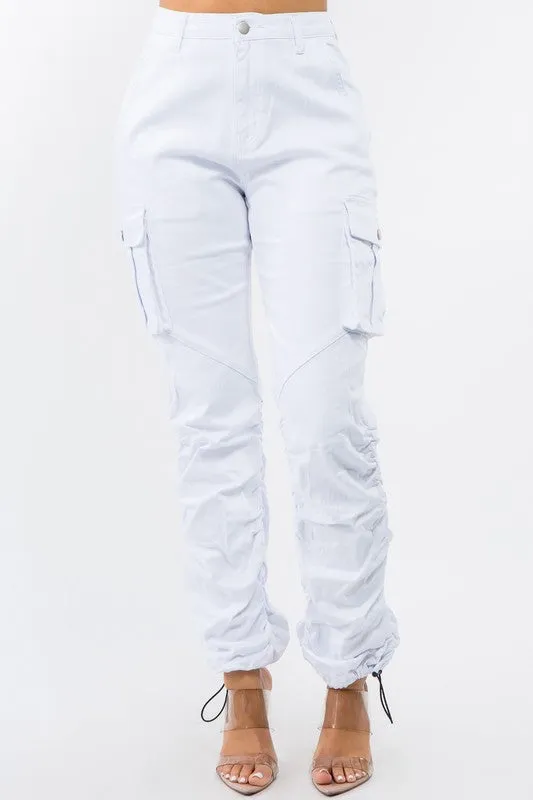 High Rise Shirred Cargo