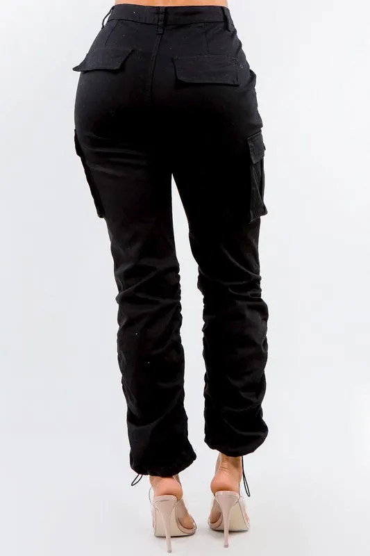 High Rise Shirred Cargo