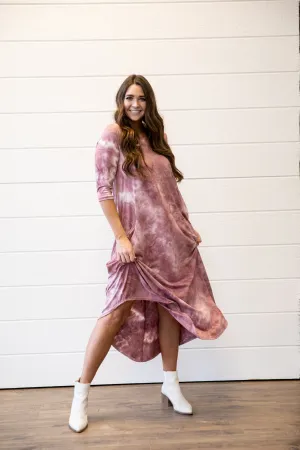 Jessi Dress Blush Tie Dye
