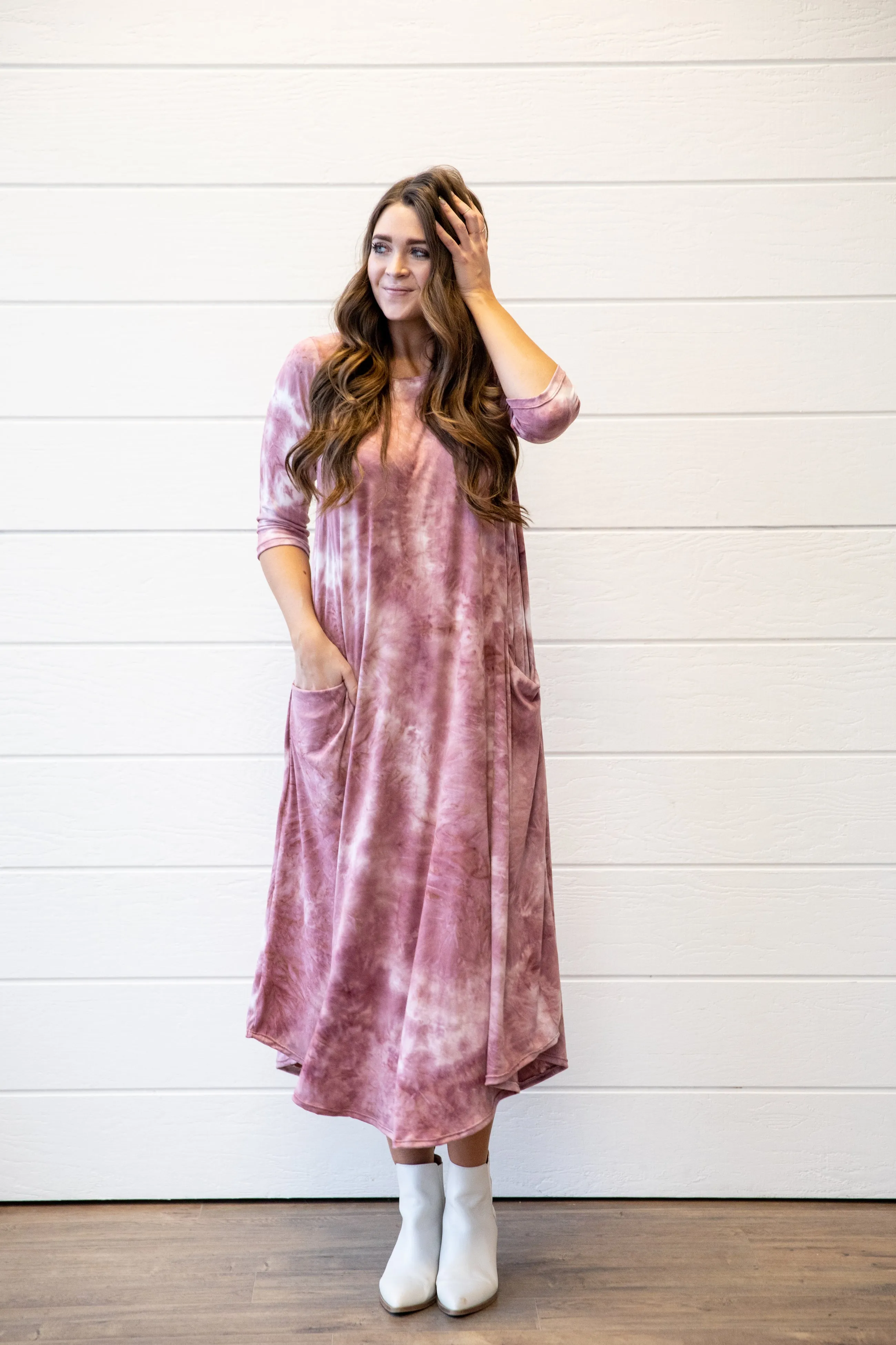 Jessi Dress Blush Tie Dye
