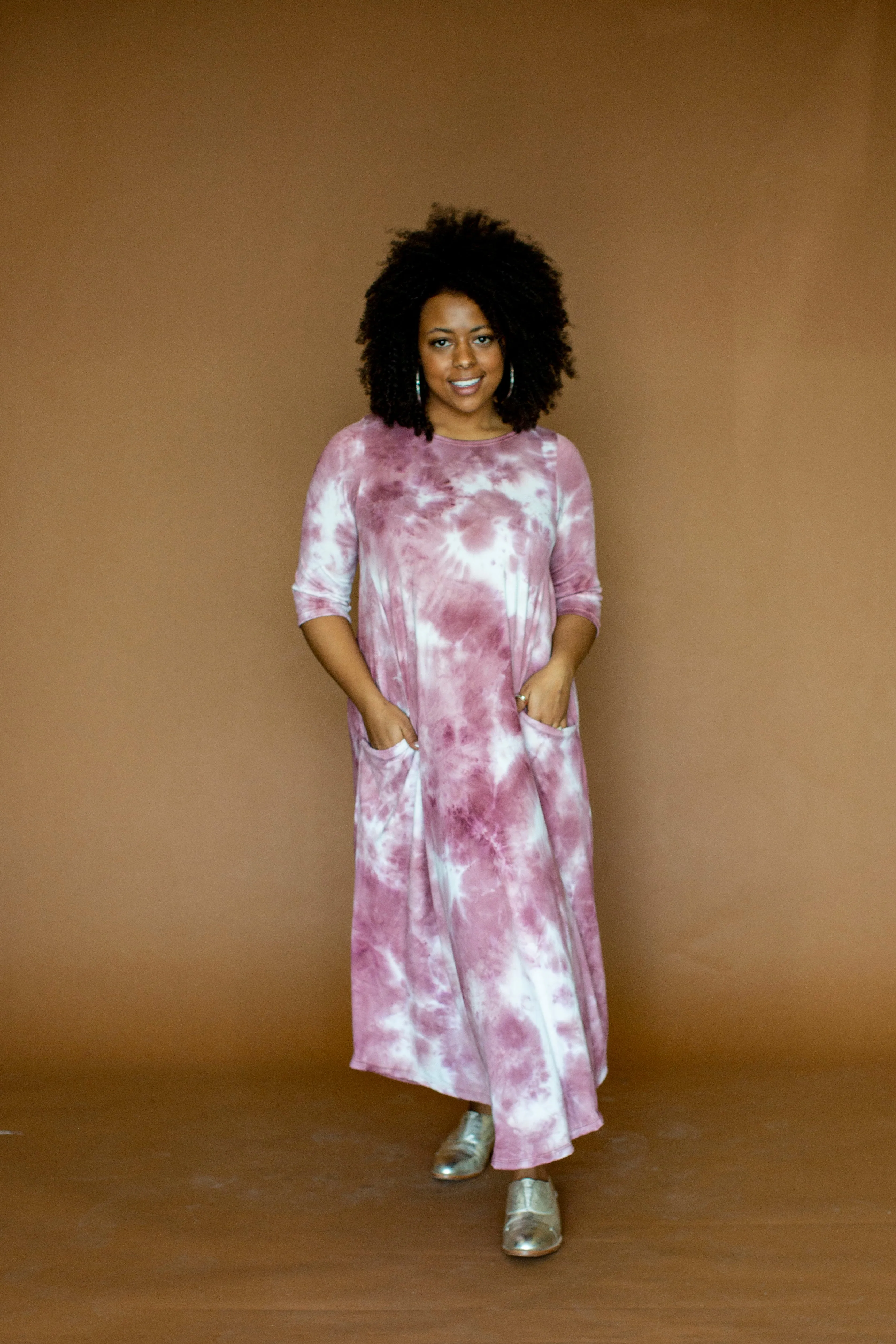 Jessi Dress Blush Tie Dye