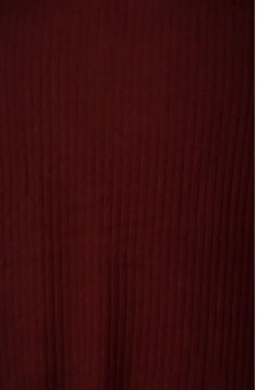 Kori Ribbed Cardigan Vest - Burgundy