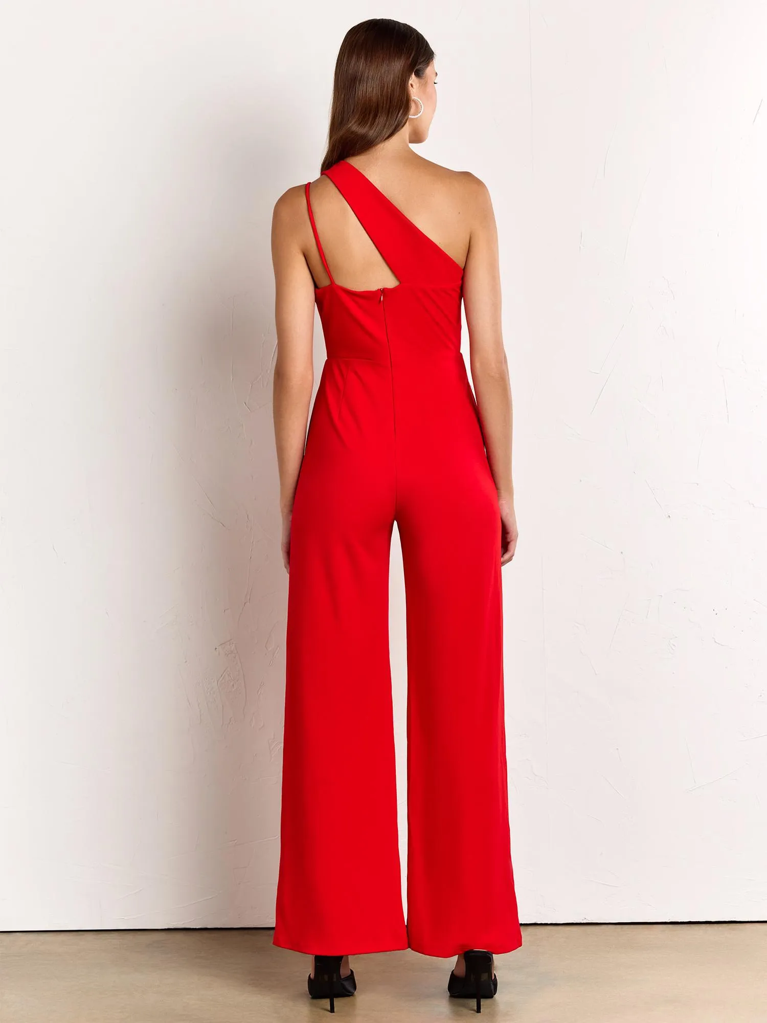 Lena One-Shoulder Cut Out Jumpsuit - Brands We Love