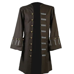 MEN’S BROWN COTTON MOVIE COSTUME PEA COAT JACKET