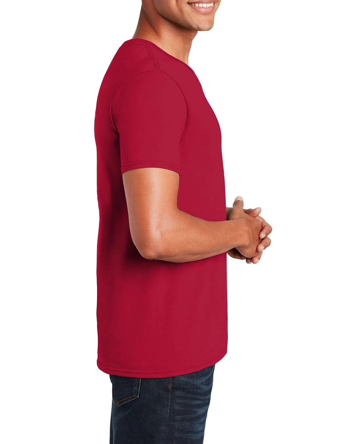 Men's Semi-Fitted V-Neck Short Sleeve Cotton Tee