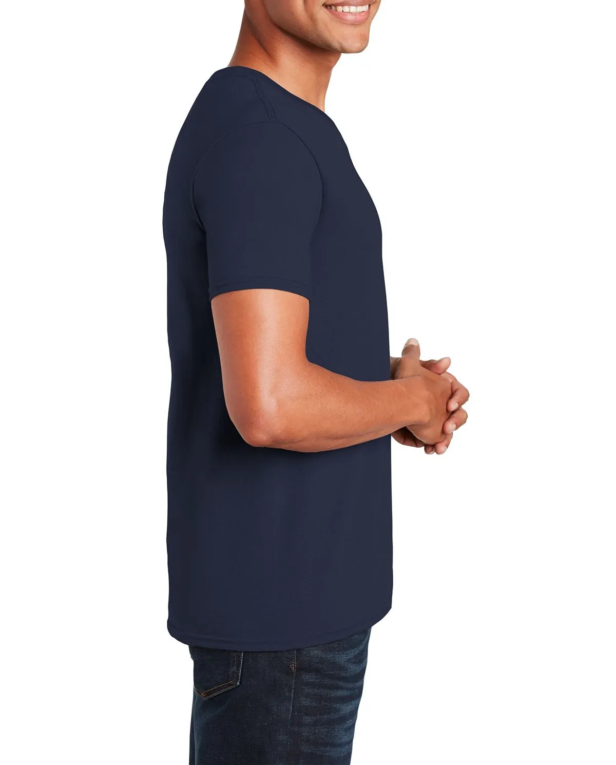 Men's Semi-Fitted V-Neck Short Sleeve Cotton Tee