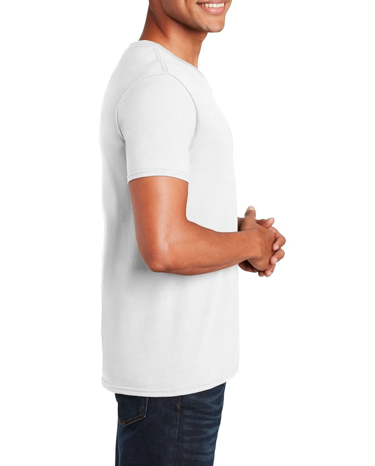 Men's Semi-Fitted V-Neck Short Sleeve Cotton Tee
