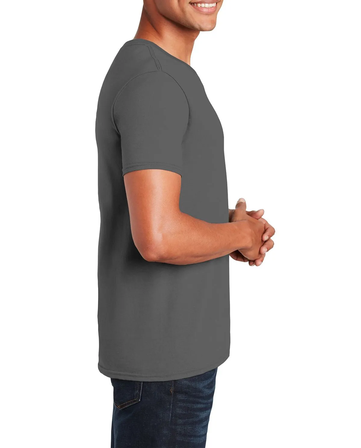 Men's Semi-Fitted V-Neck Short Sleeve Cotton Tee