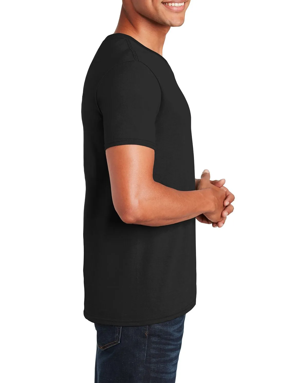 Men's Semi-Fitted V-Neck Short Sleeve Cotton Tee