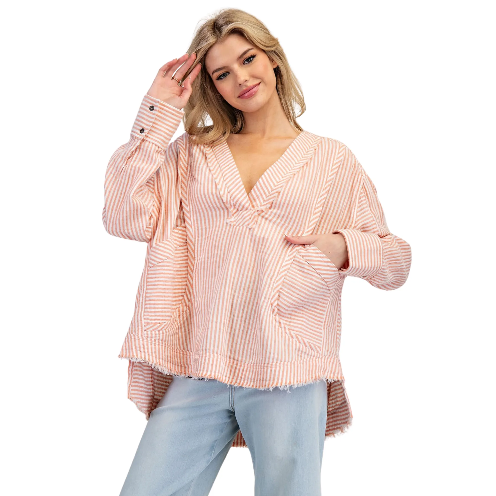 Mineral Washed Long Sleeve Top