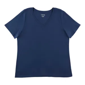mySTYLE Women's Plus Fitted V-Neck Tee
