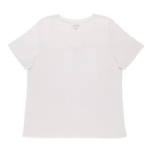 mySTYLE Women's Plus V-Neck Fitted Tee