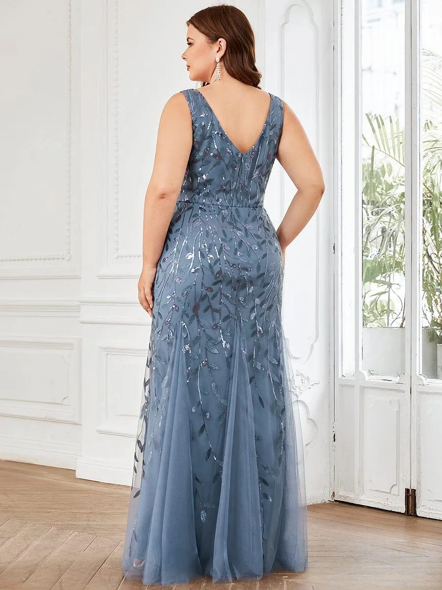 Plus Size Maxi Sequin Formal Dresses & Gowns