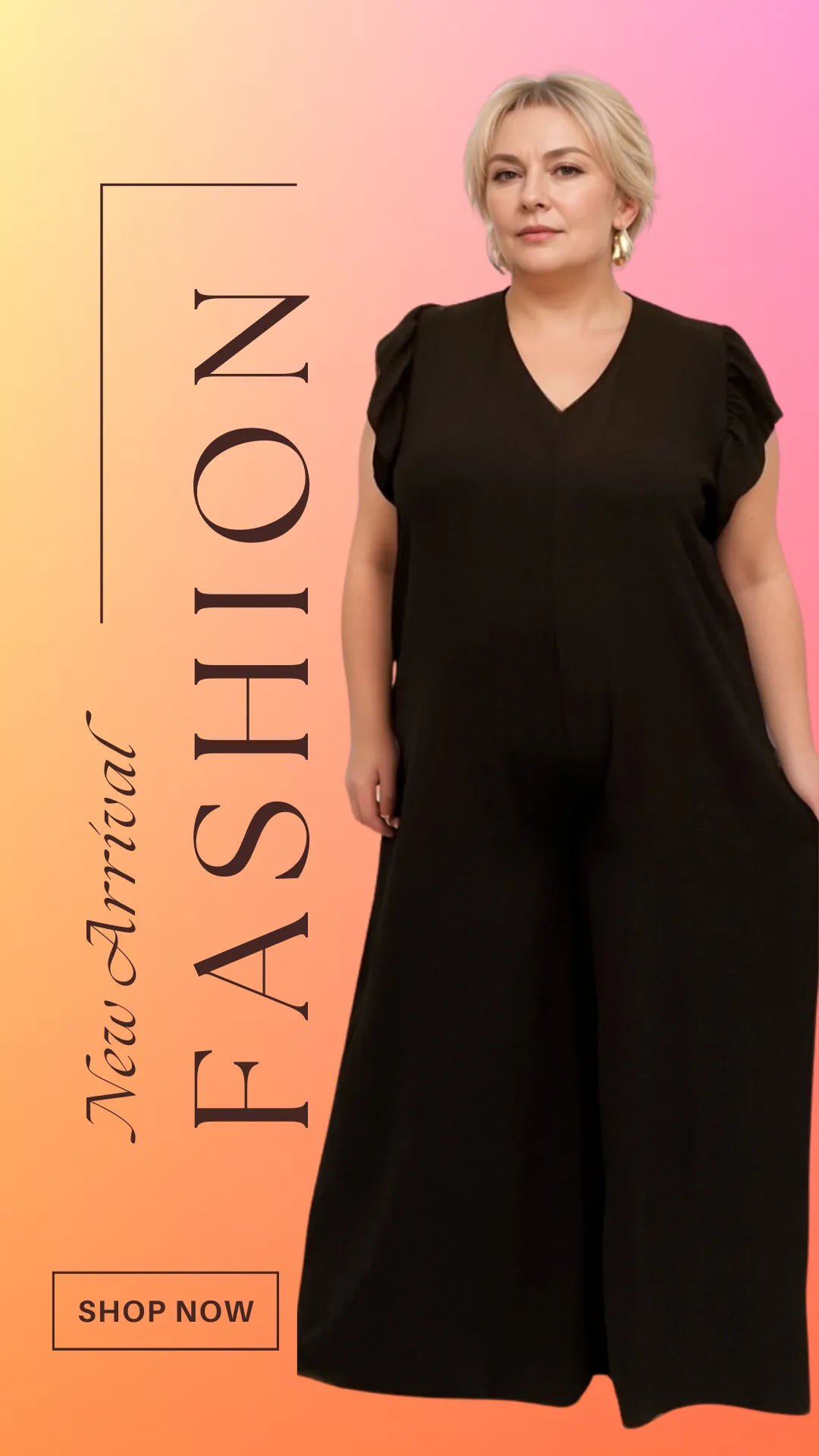 ROCKTHOSECURVES V NECK FRILLED CAP SLEEVE JUMPSUIT