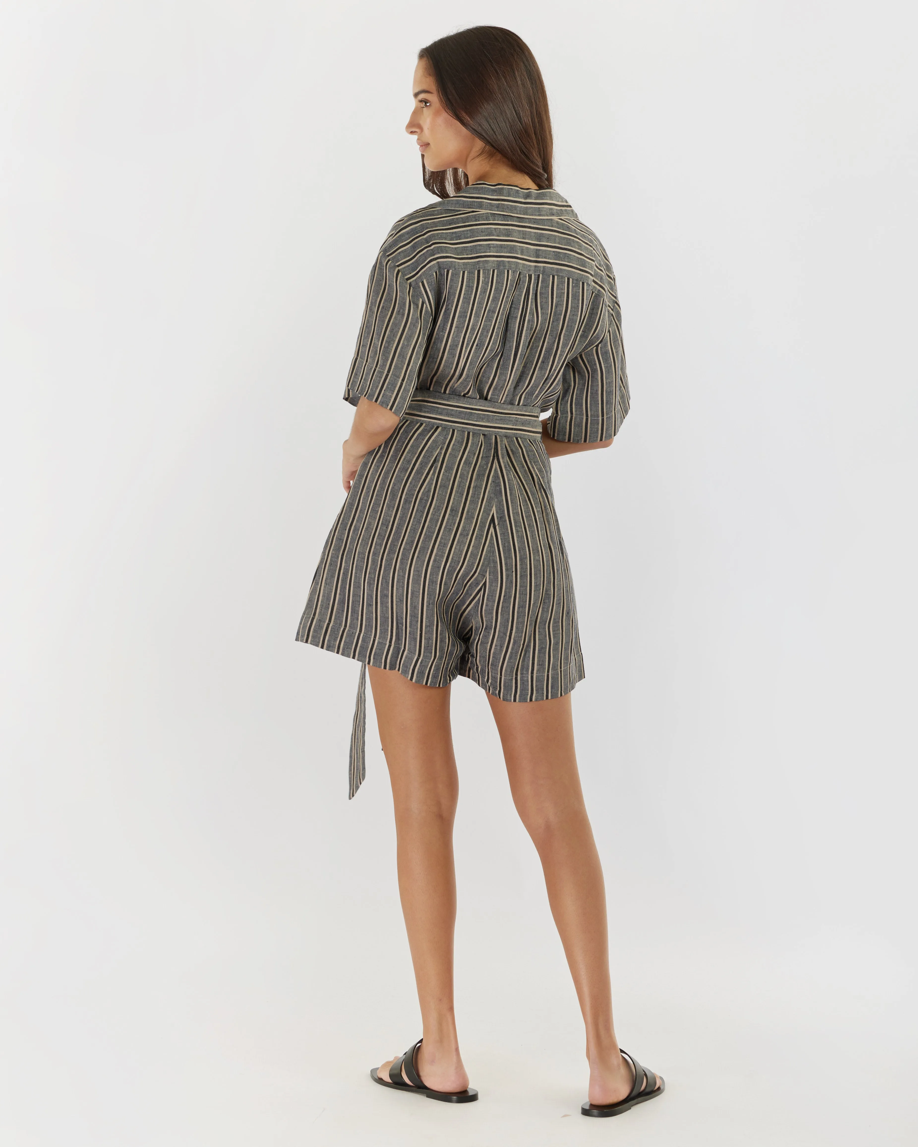 Set Sail Linen Stripe Playsuit