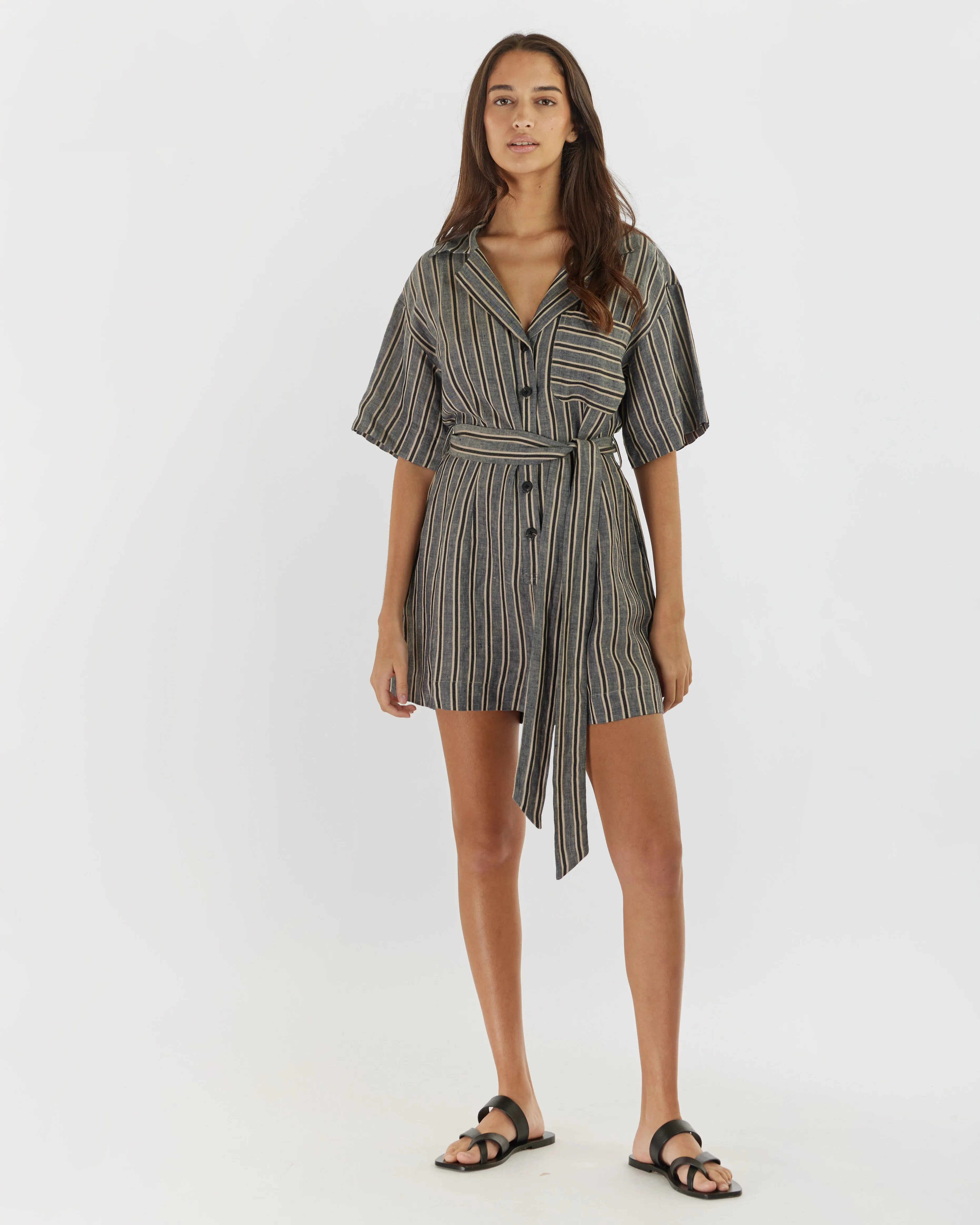 Set Sail Linen Stripe Playsuit
