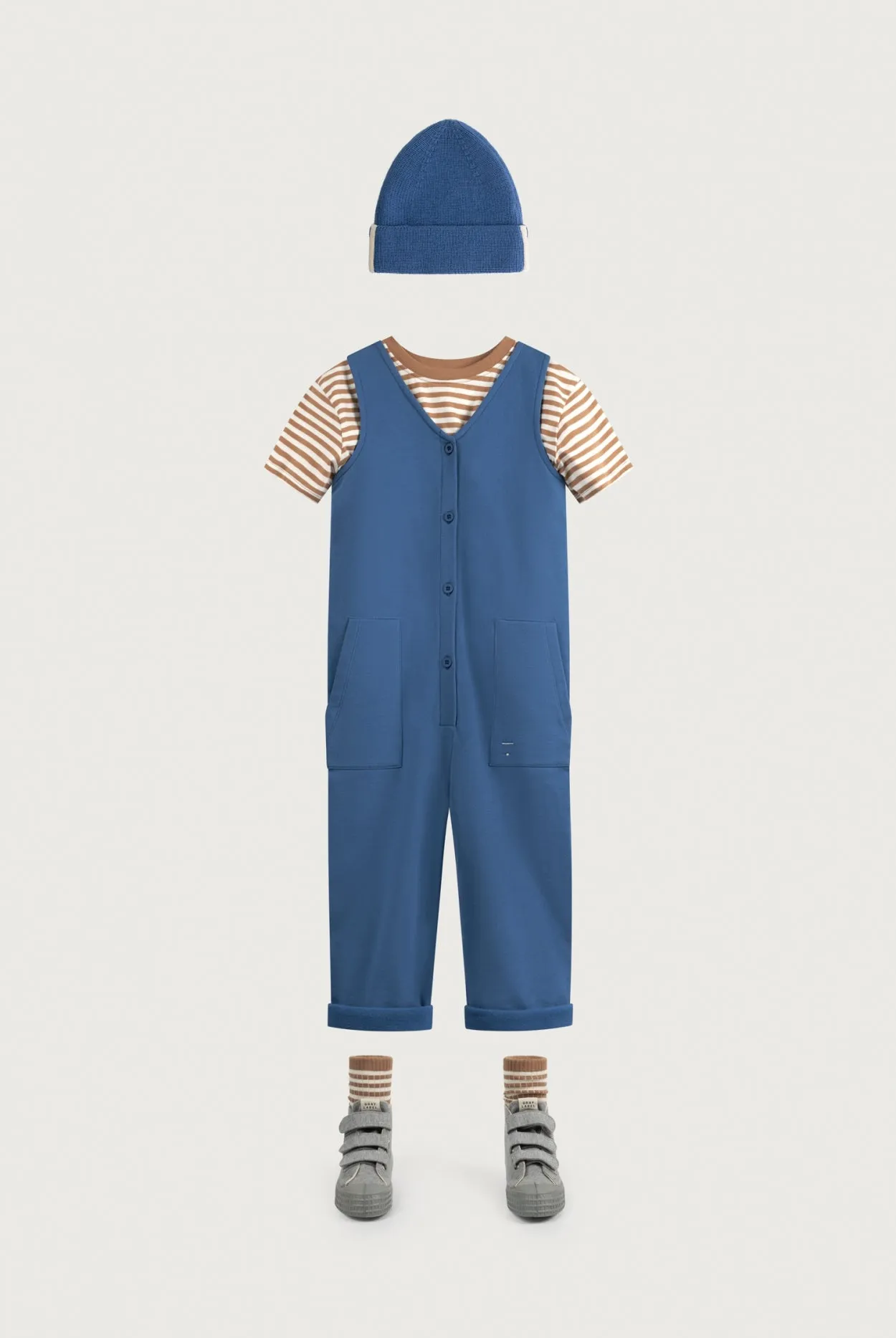 Sleeveless V-neck Suit | Blue Moon