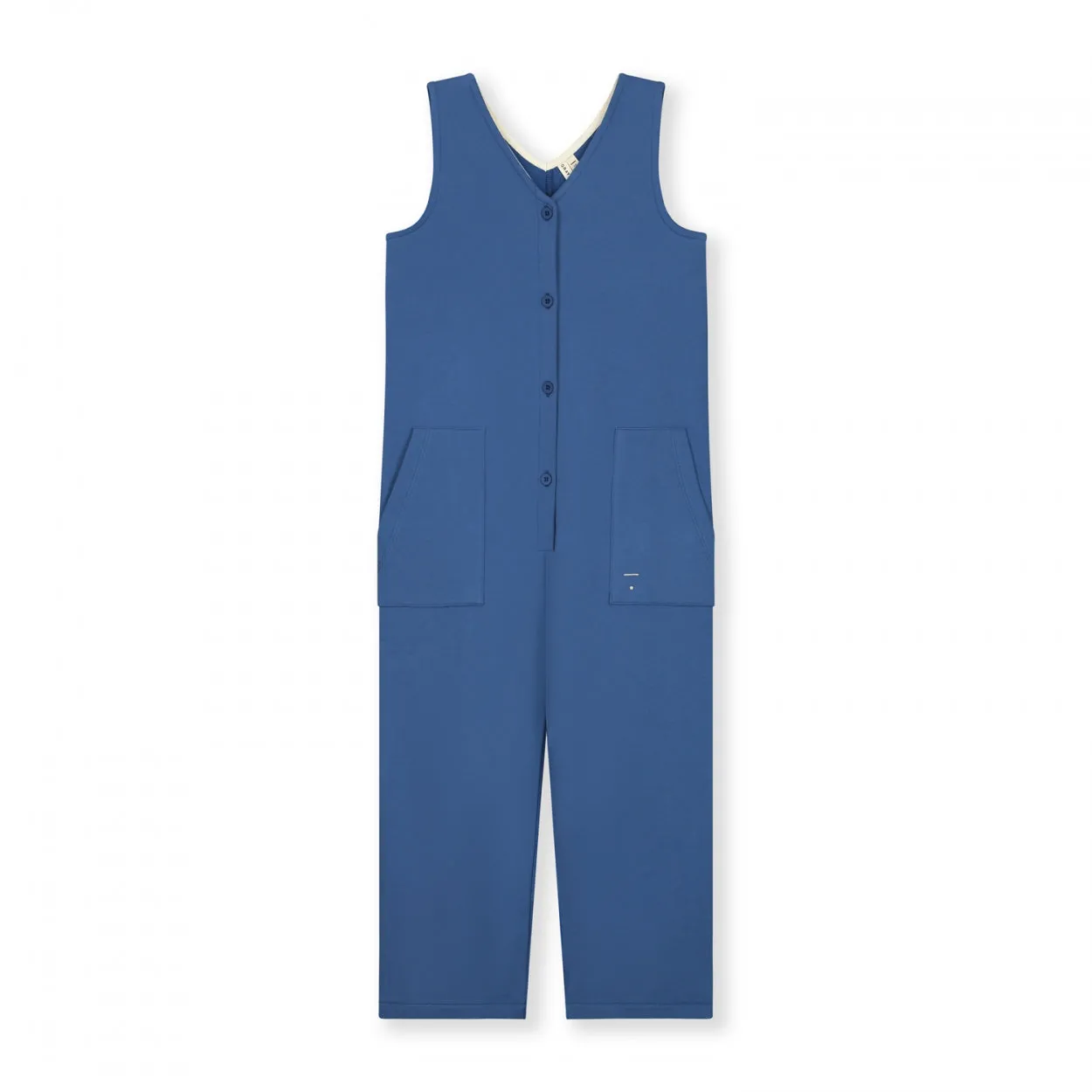 Sleeveless V-neck Suit | Blue Moon