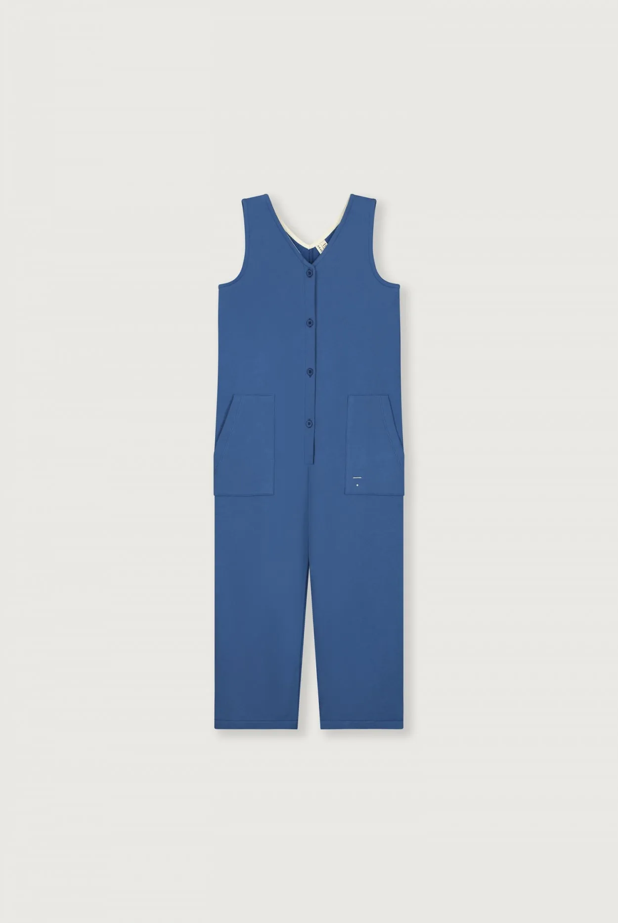 Sleeveless V-neck Suit | Blue Moon