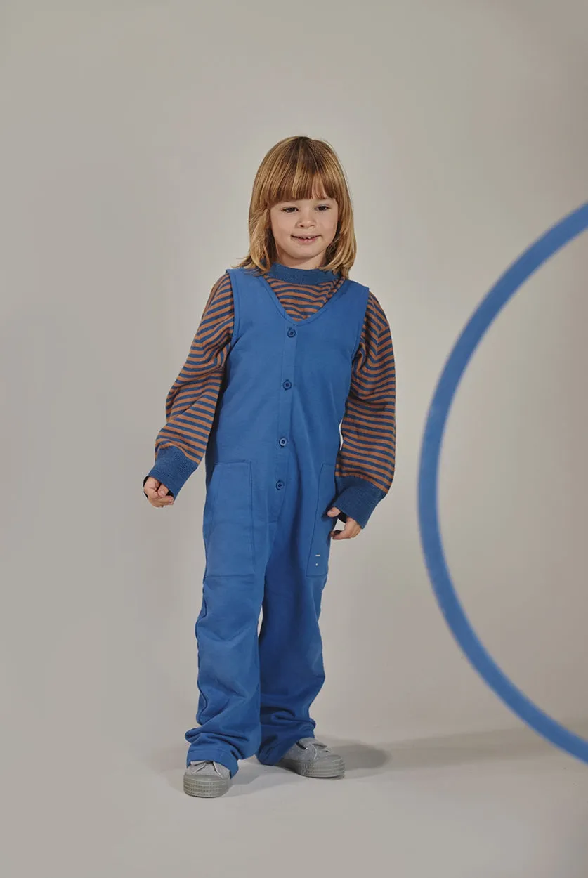 Sleeveless V-neck Suit | Blue Moon