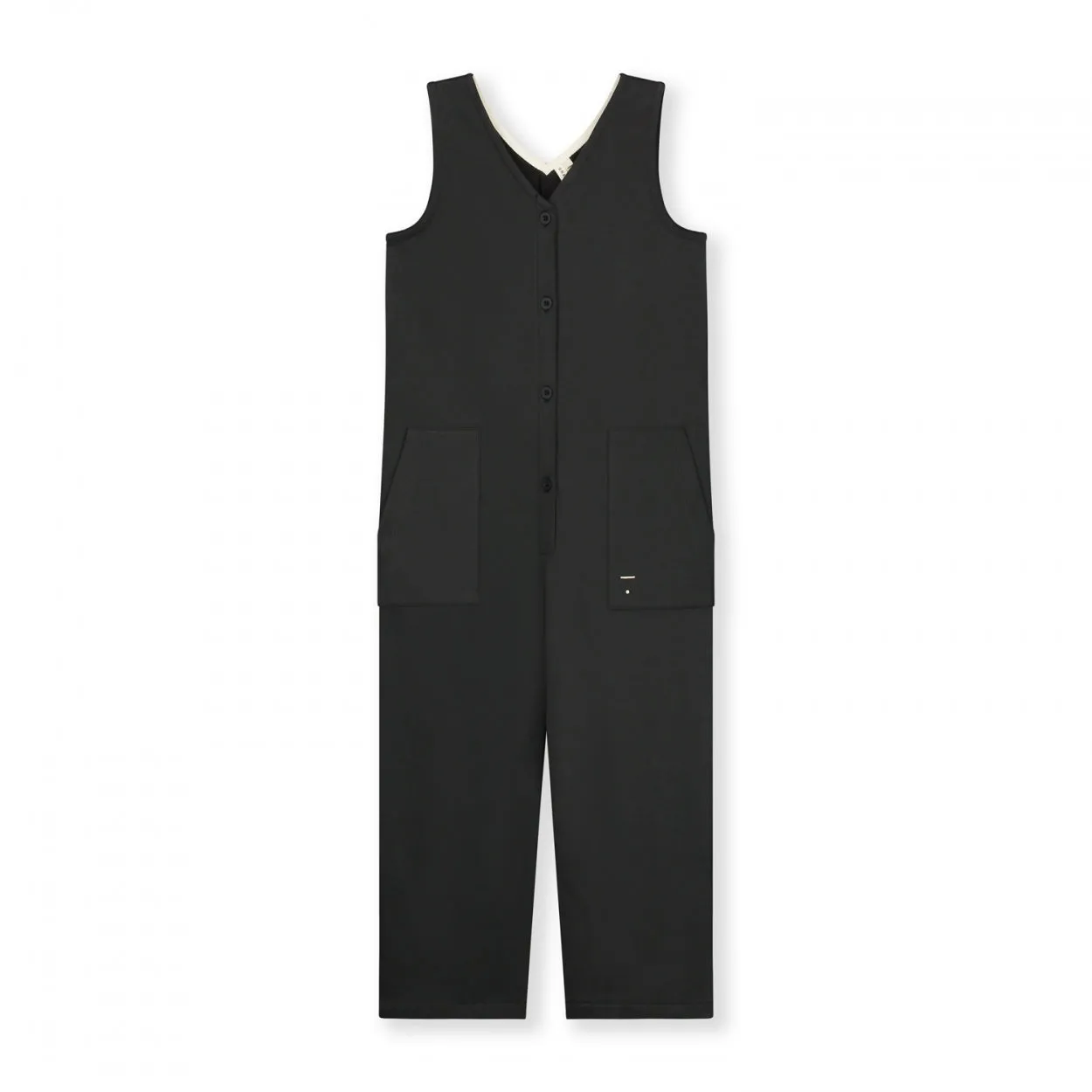 Sleeveless V-neck Suit | Nearly Black