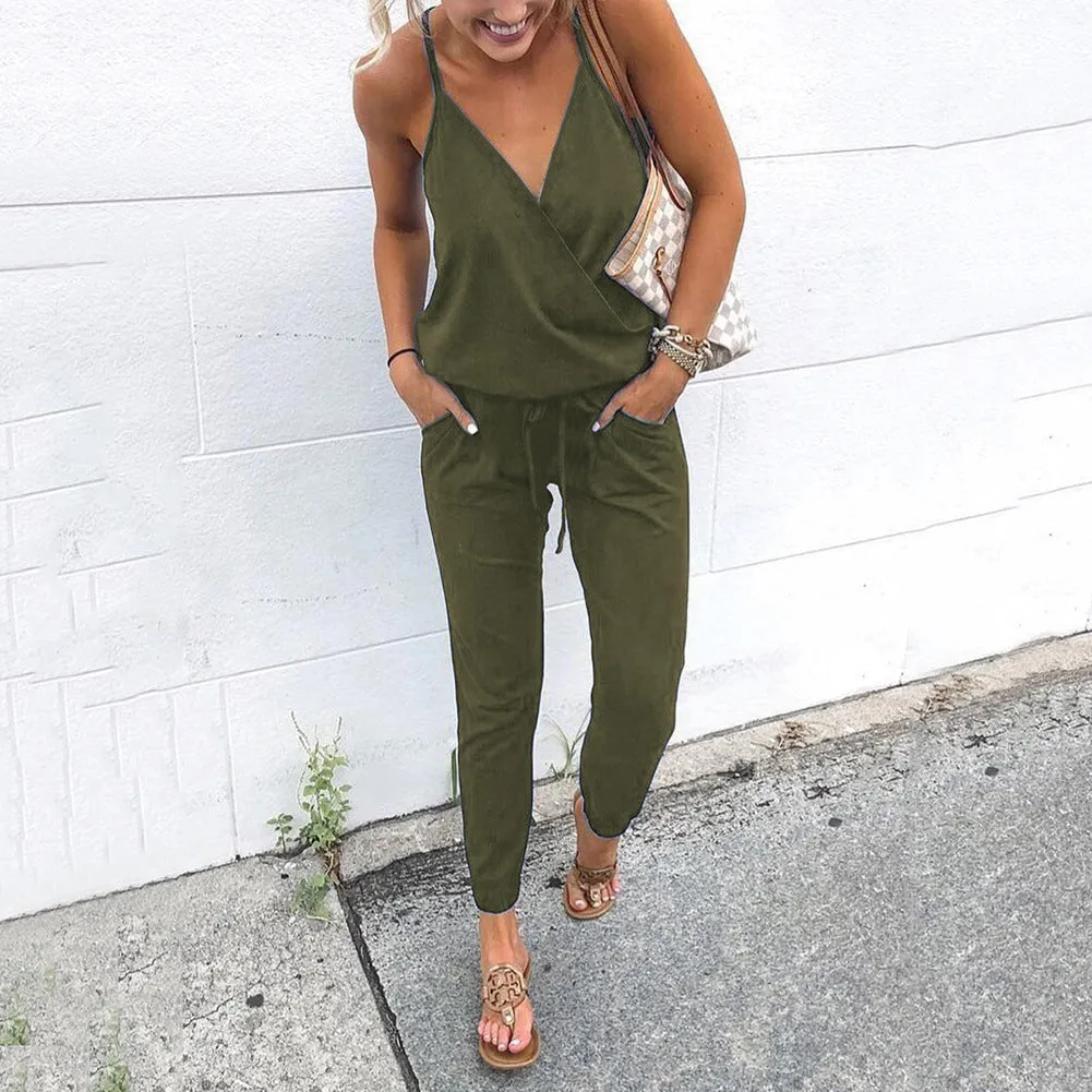 Sling V-Neck Jumpsuit