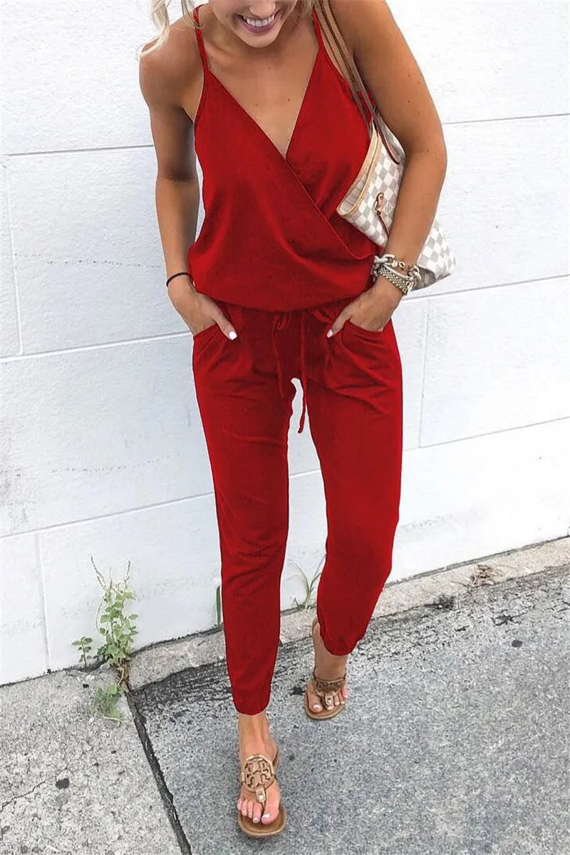 Sling V-Neck Jumpsuit