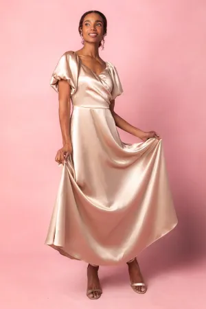 Tessie Dress in Champagne