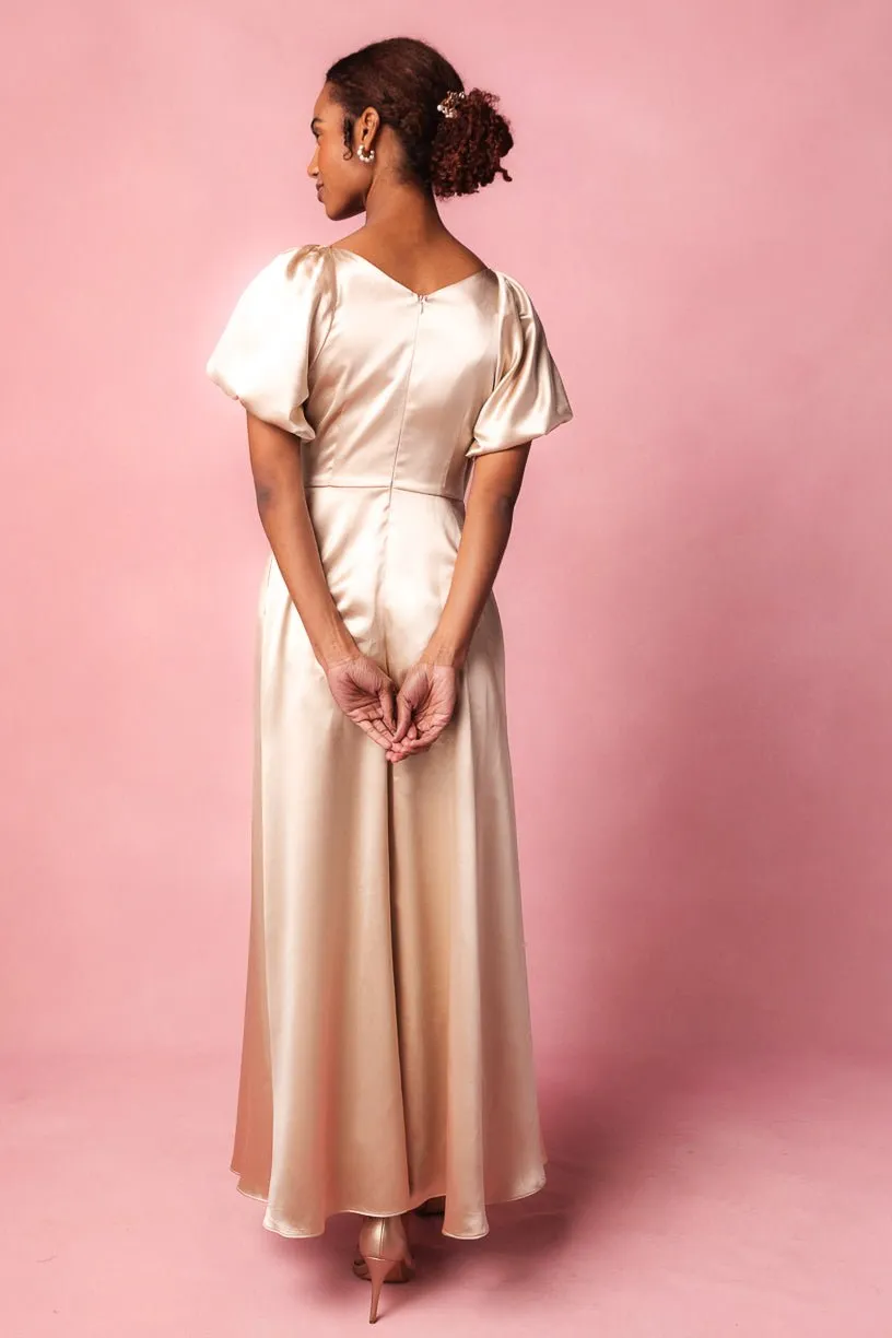 Tessie Dress in Champagne